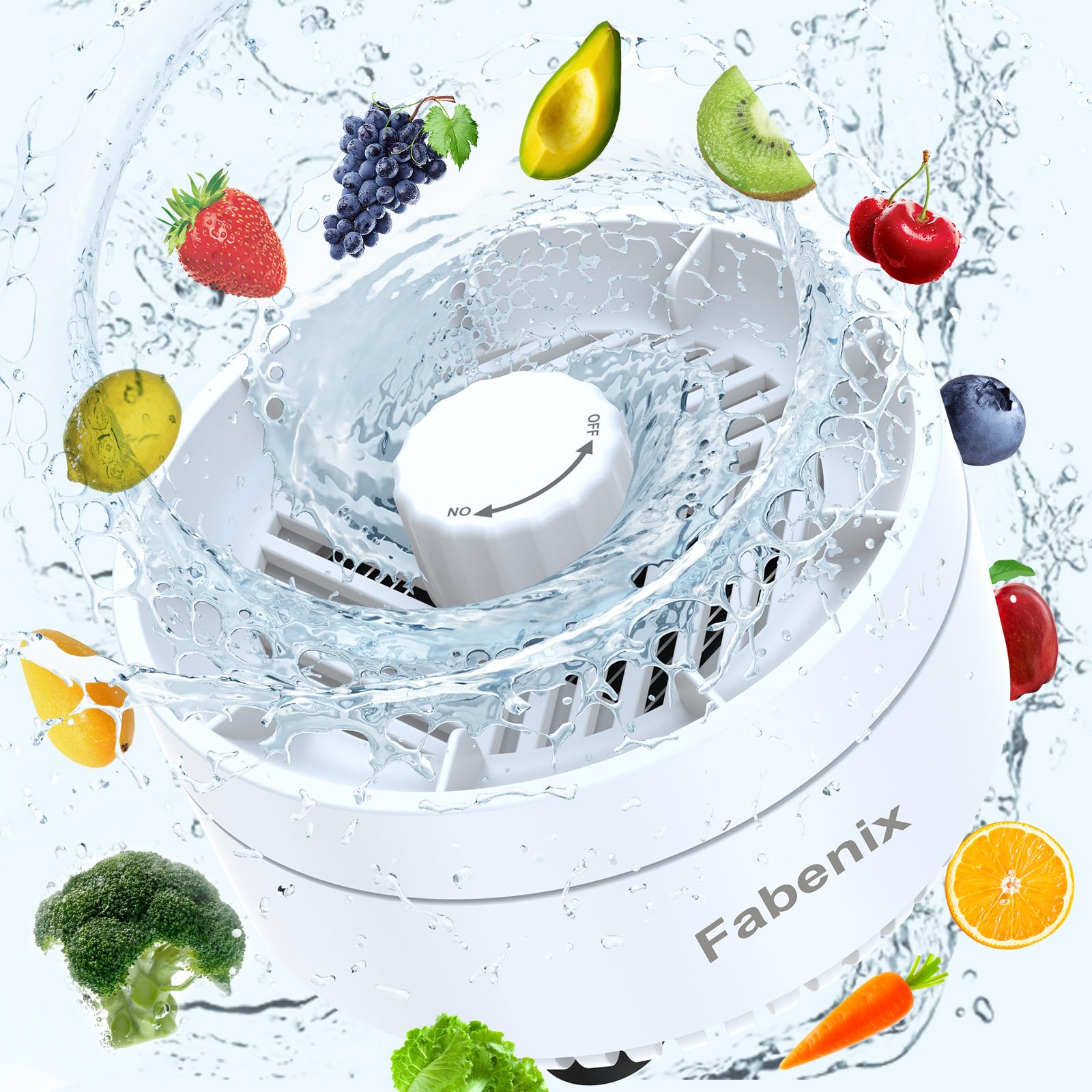 Fabenix fruit and vegetable washing machine front view boosting cleaning efficiency.