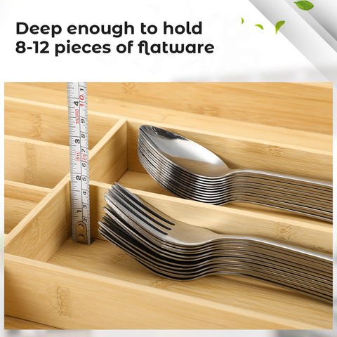 Fabsome bamboo material provides a sturdy, eco-friendly organizer with smooth edges.