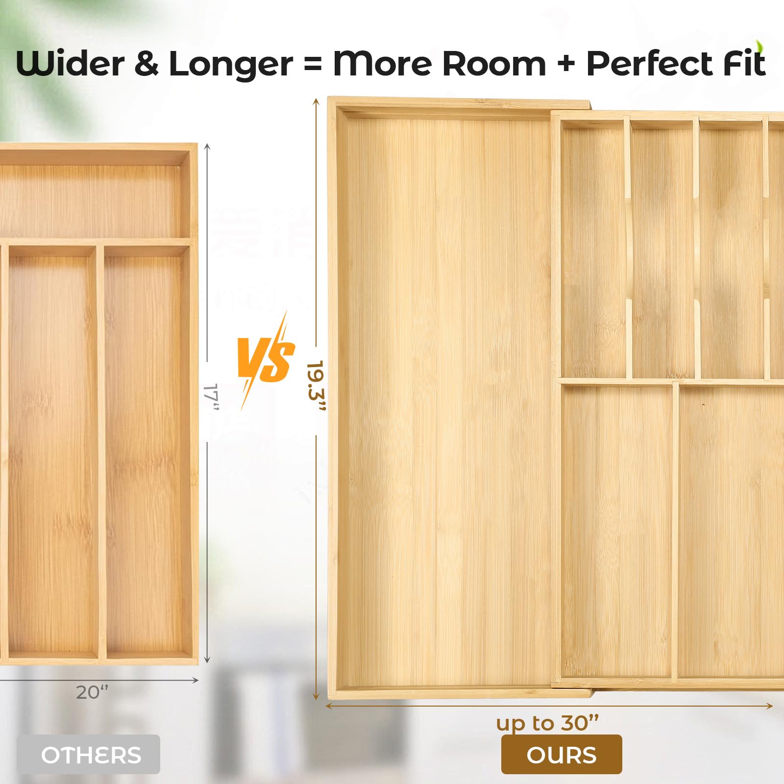 Fabsome deep compartments keep utensils secure and organized during daily use.
