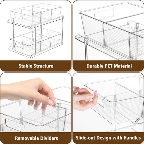 Fabspace kitchen counter tray keeps snacks and spices organized and reachable.