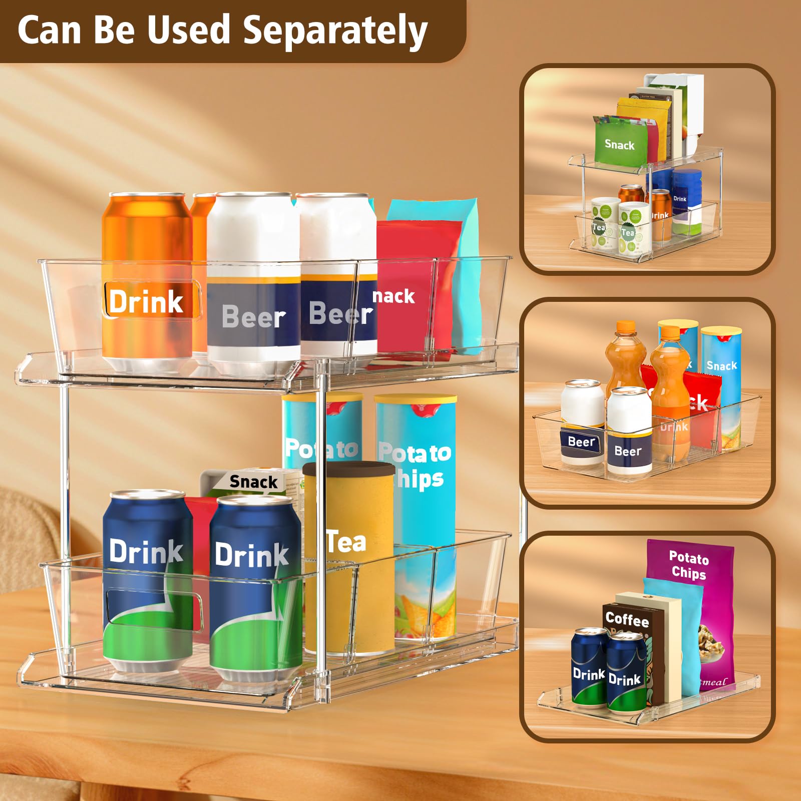 Fabspace under-sink pull-out drawer with stable rails for tidy storage.