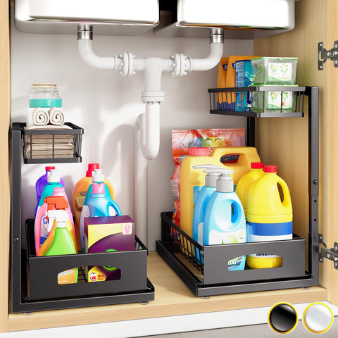 Fabutier multi-purpose under-sink storage ideal for kitchen, bathroom, or pantry items.