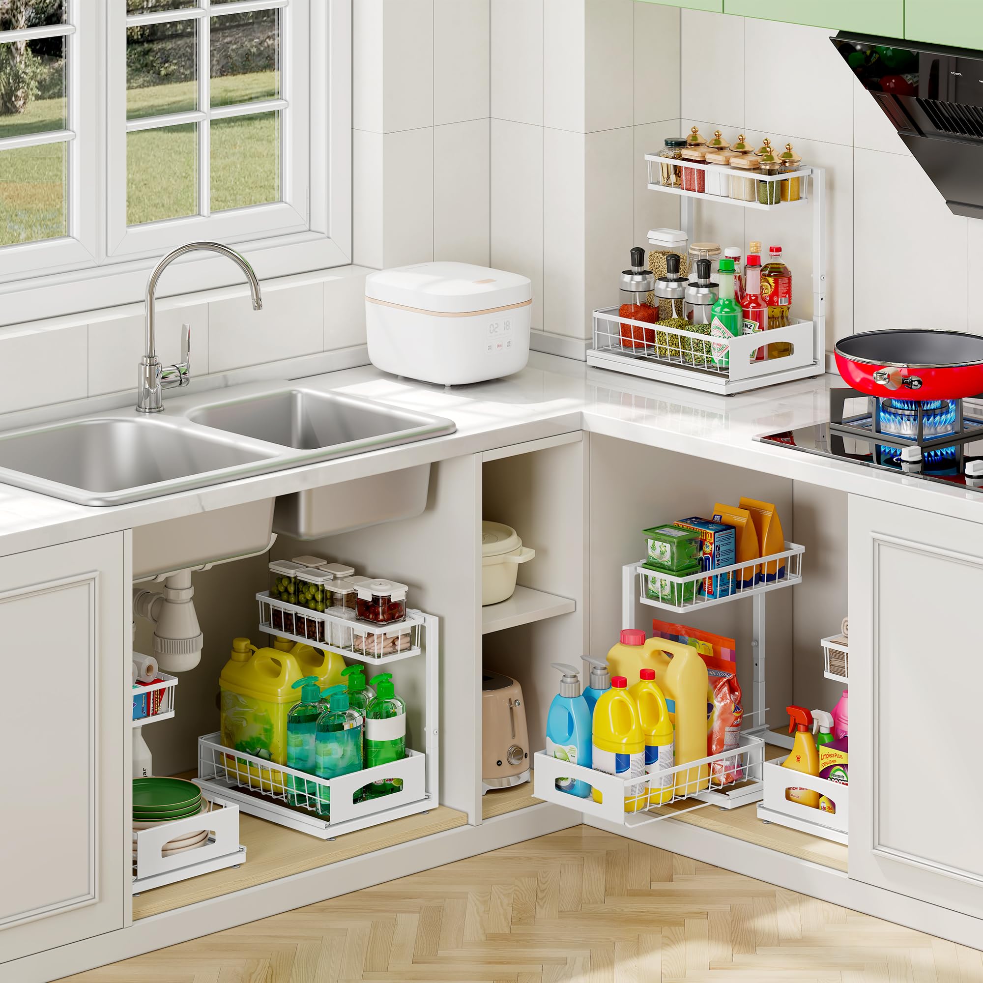 Fabutier rust-proof finish protects against moisture in kitchens and bathrooms.