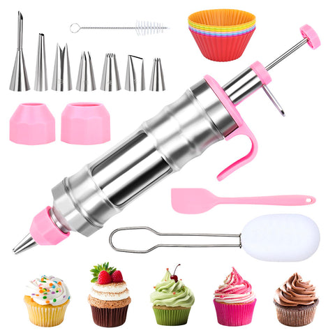 FACIACC dessert decorating syringe set kit for precise piping in baking.