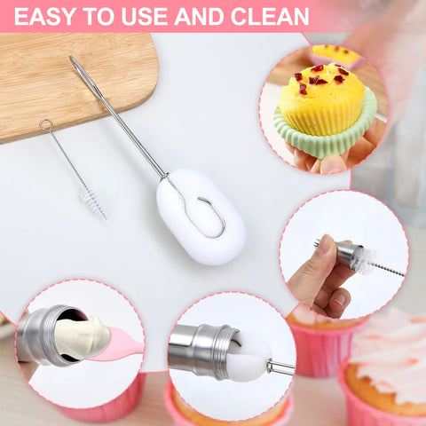 FACIACC silicone scraper helps smooth icing on cakes and cookies.