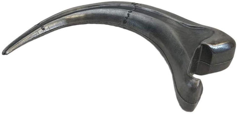 Closeup of zinc-alloy raptor claw, ideal for collectors seeking authentic Jurassic Park design.