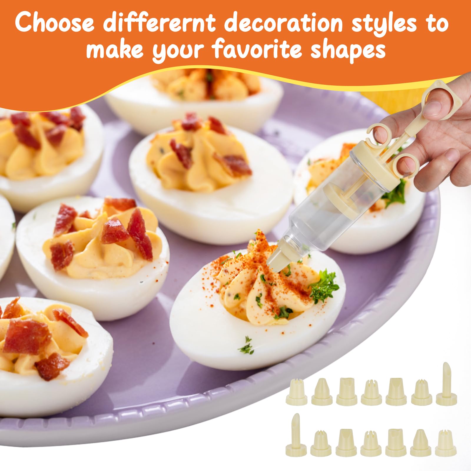 FACULX syringe kit offers seven needle styles for versatile decorating at home.