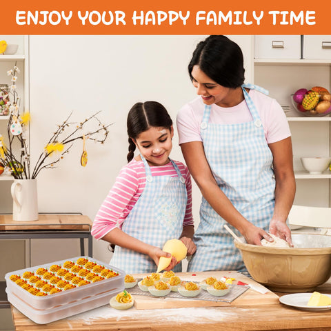 FACULX space-saving fridge storage keeps eggs neatly organized.