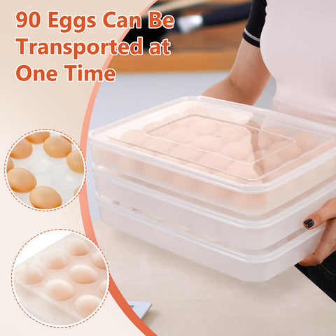 FACULX stackable egg holder saves space and keeps the fridge tidy.