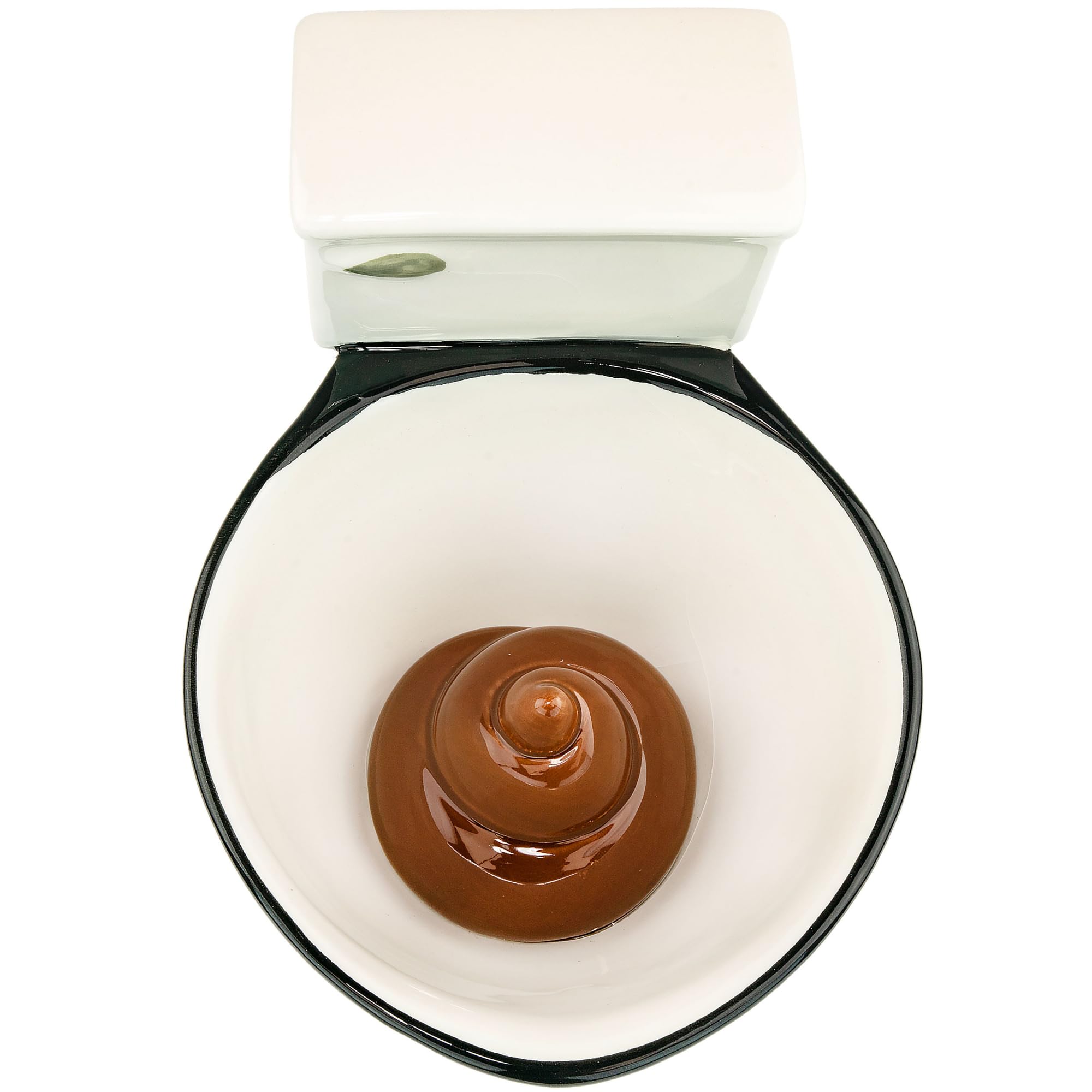 Dishwasher-safe ceramic toilet-mug featuring fun design by Fairly Odd Novelties.