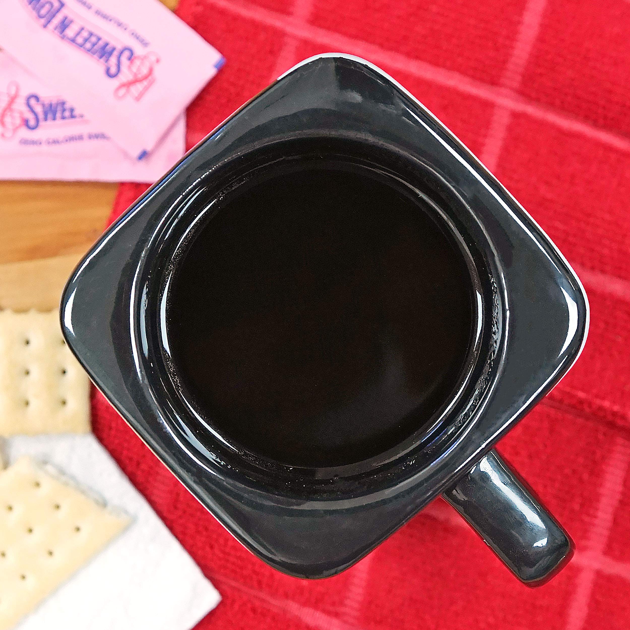 Fairly Odd Novelties Instant Camera Mug, microwave-safe for quick reheats.