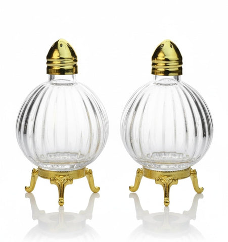 Fairturk globe salt shaker pair — set of two for coordinated dining presentation.