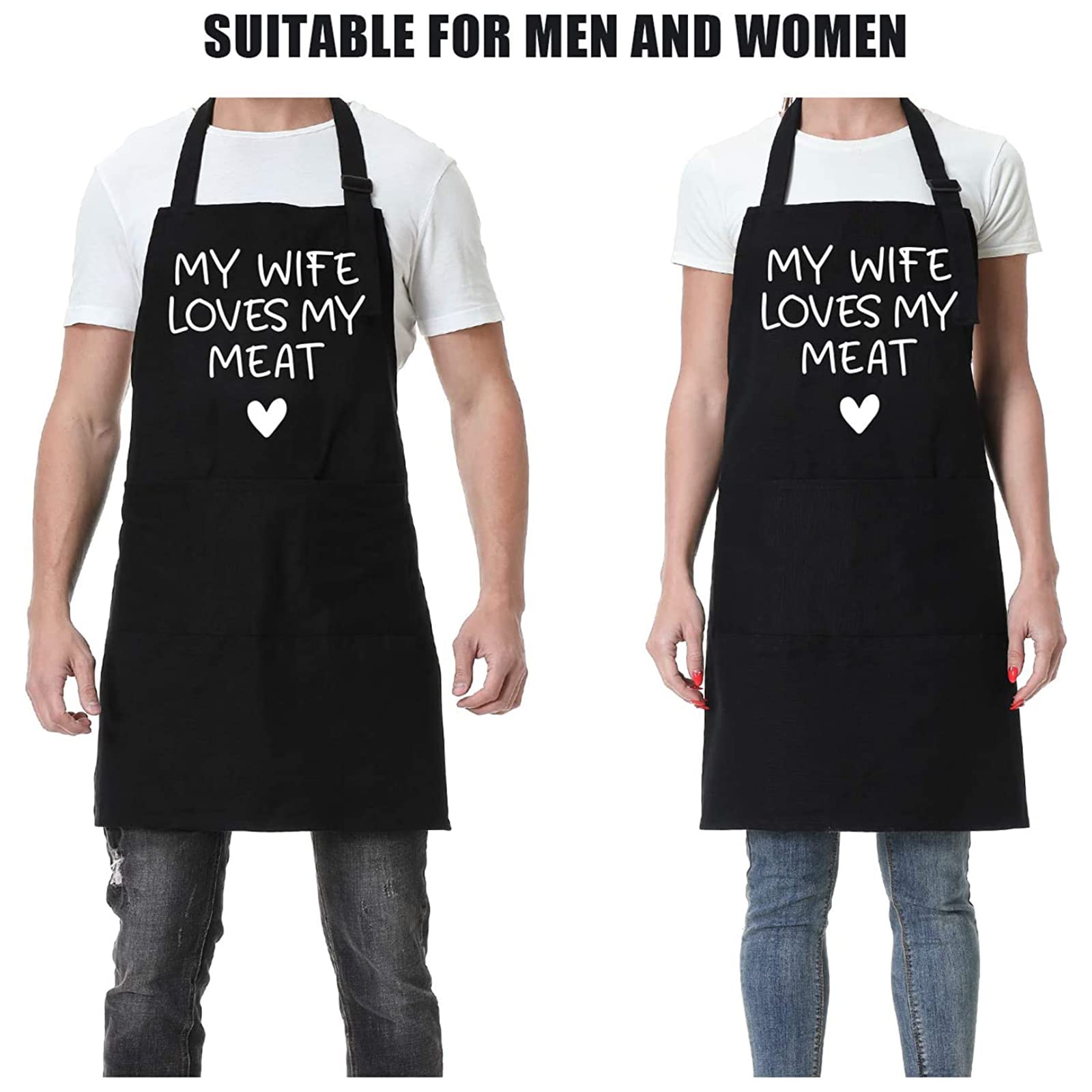 Fairy's Gift apron in use at barbecue protecting clothing from splatters.