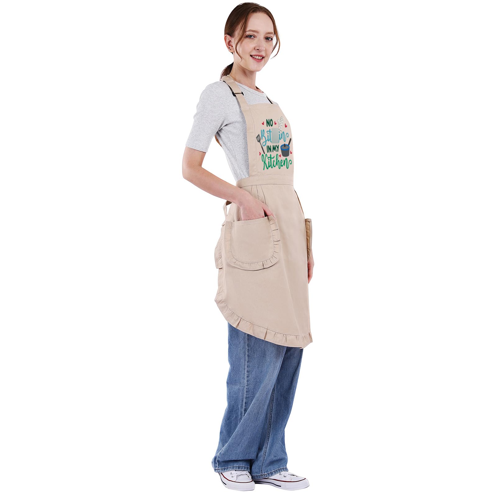 Fairy's Gift embroidery phrase apron highlights personality while you entertain guests.