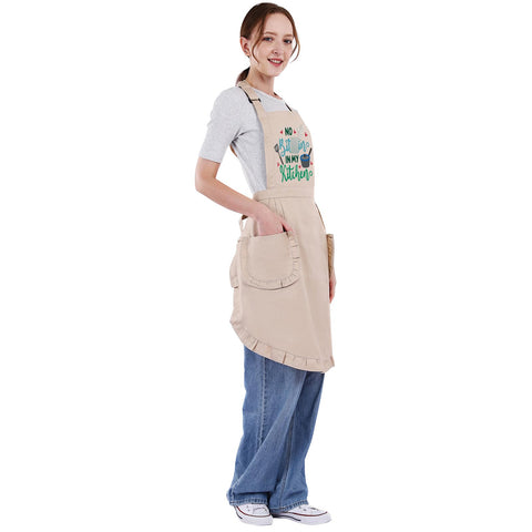 Fairy's Gift embroidery phrase apron highlights personality while you entertain guests.