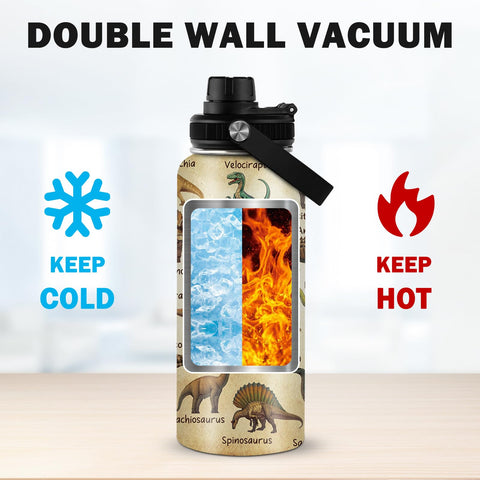 FAIVHSO colorful dinosaur pattern on bottle enhances daily hydration.
