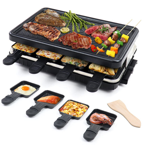 Fajiabao electric raclette grill with eight trays for interactive family meals