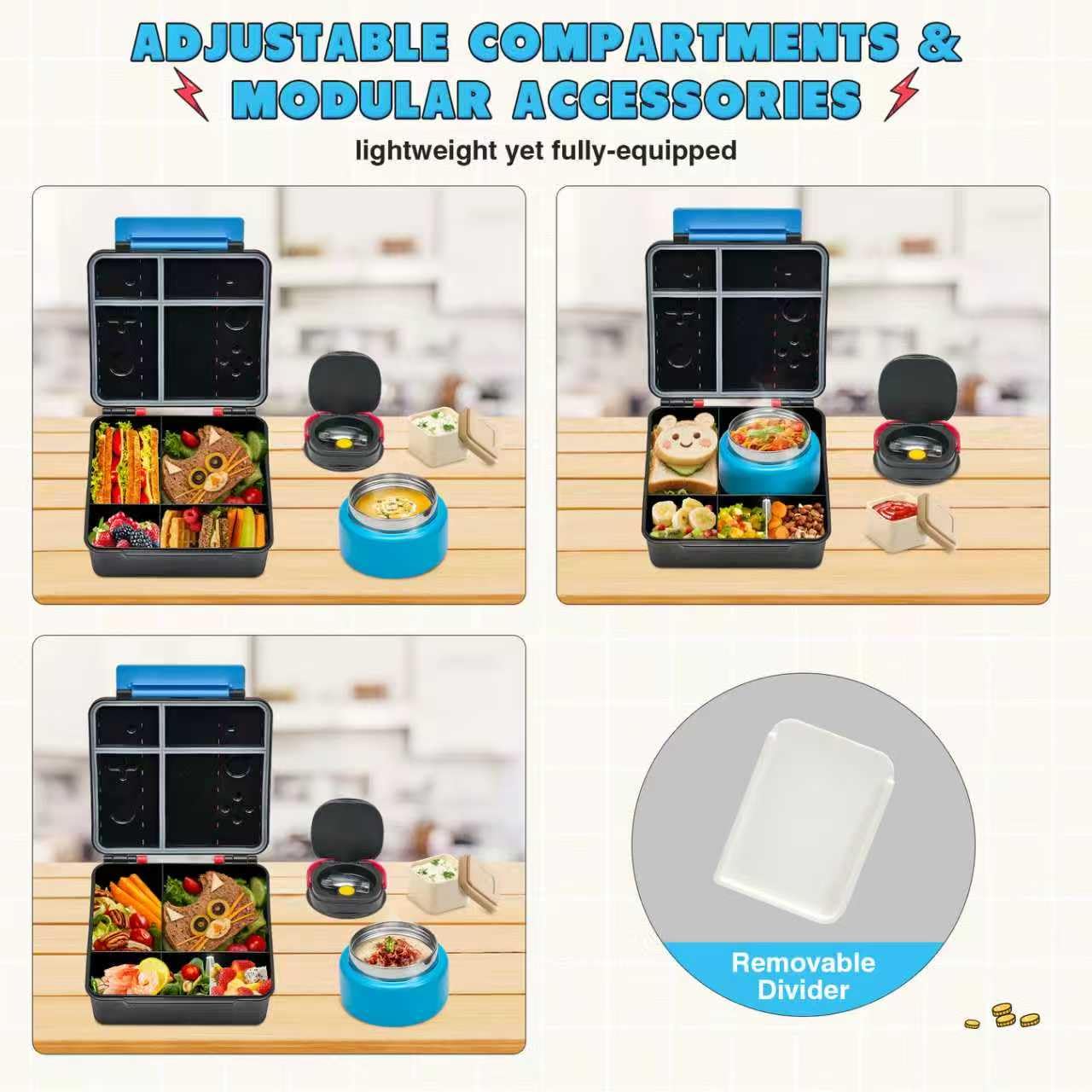 FAJSL folding spoon storage in lid keeps utensils handy.