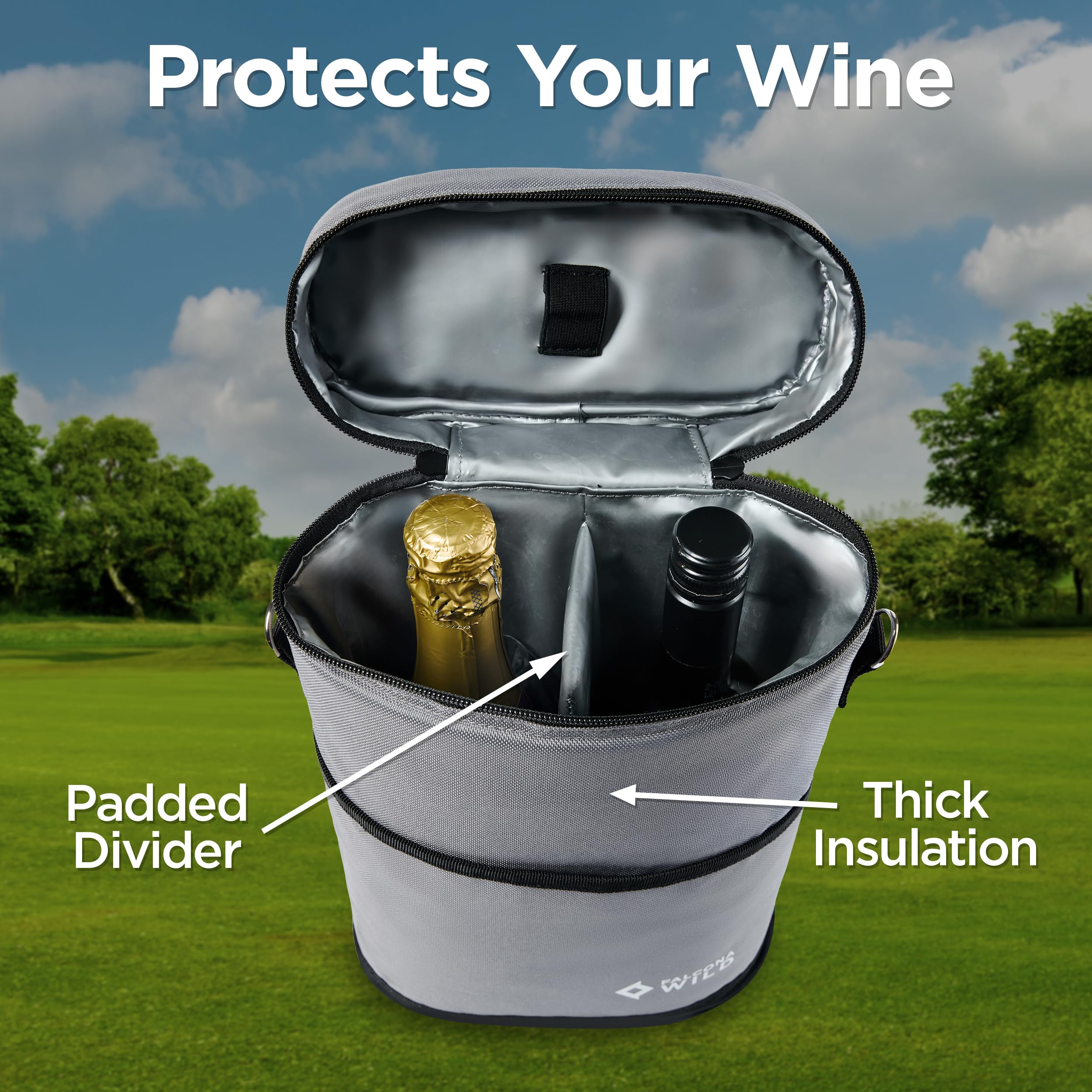 Falcona Wild cooler bag with waterproof base protects from damp grass