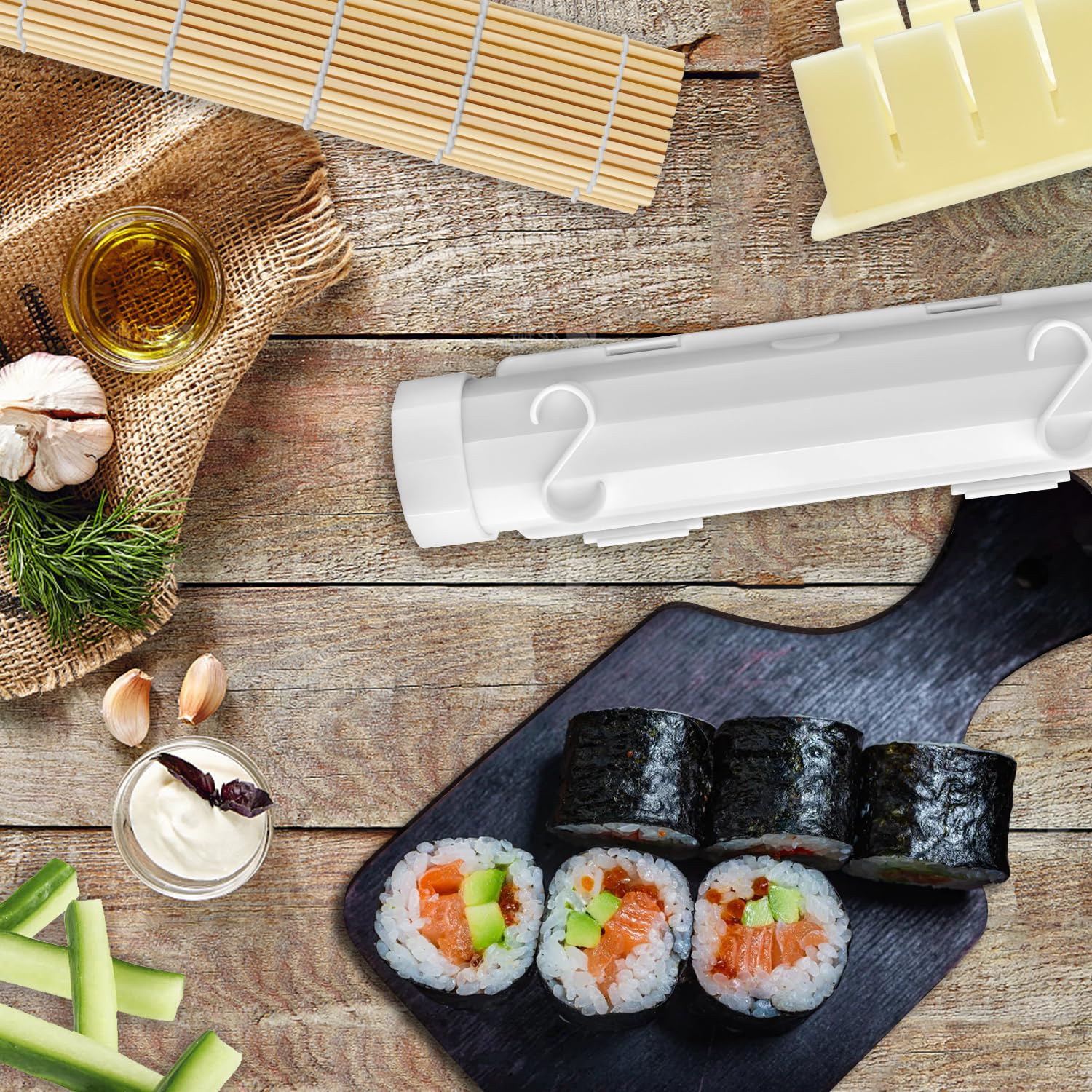 FALESHOS Sushi Kit festive setup for family sushi nights