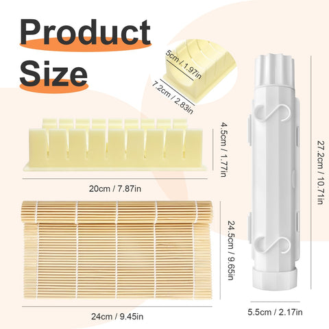 FALESHOS Sushi Kit Sushi Bazooka shaping uniform rolls for serving