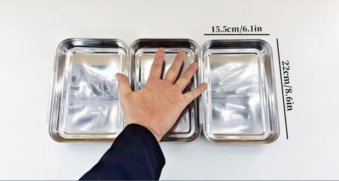 falichchch versatile kitchen prep station for flour, eggs, breadcrumbs