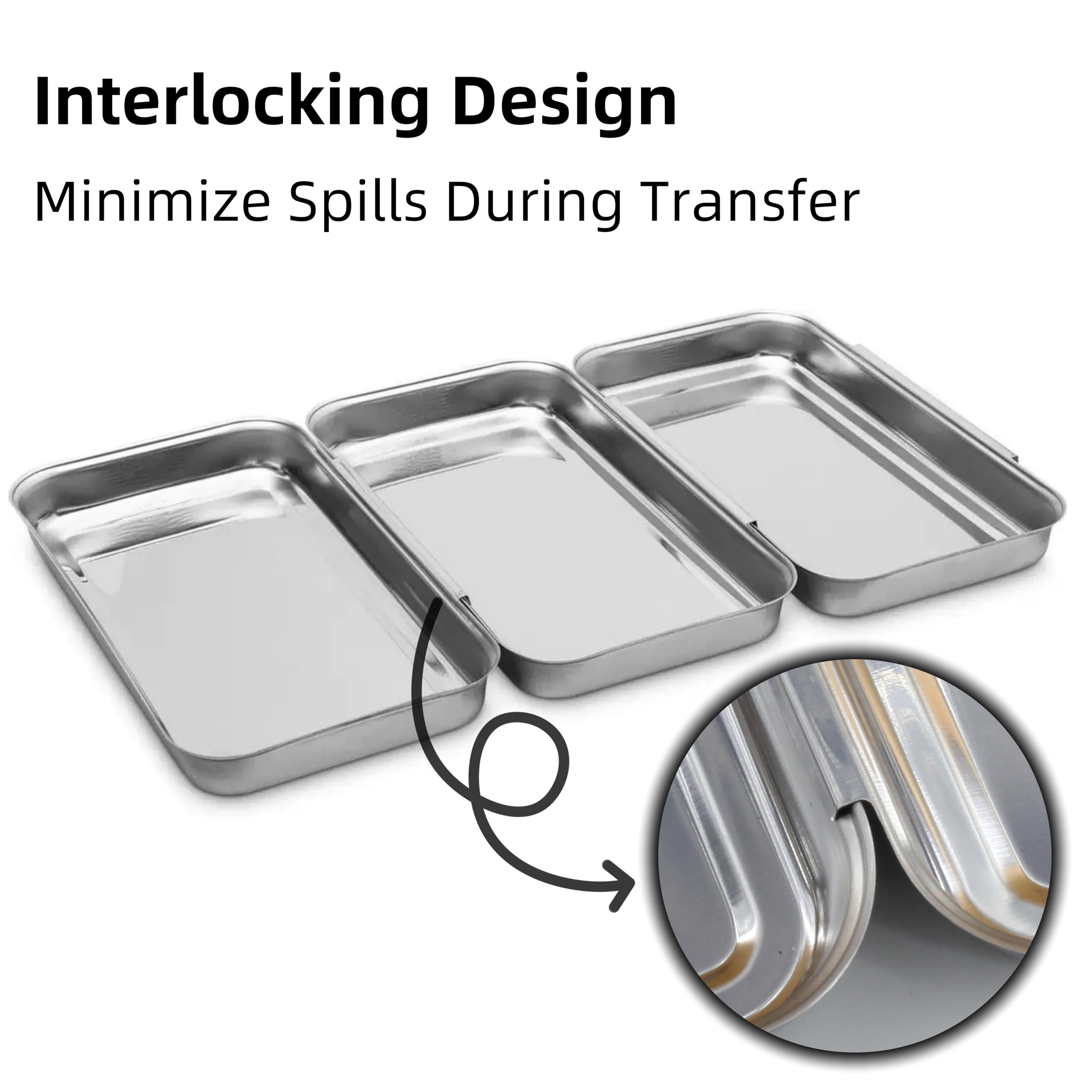 falichchch stainless steel breading trays with durable construction