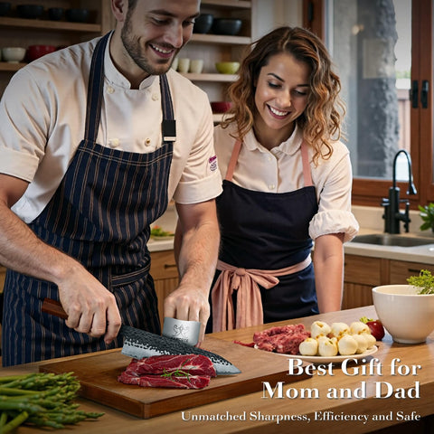 FAMCÜTE knife sheath and guard add safety and storage convenience.