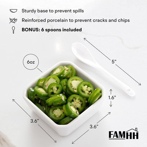 FAMHH porcelain spoons pair with bowls for effortless, tidy serving.