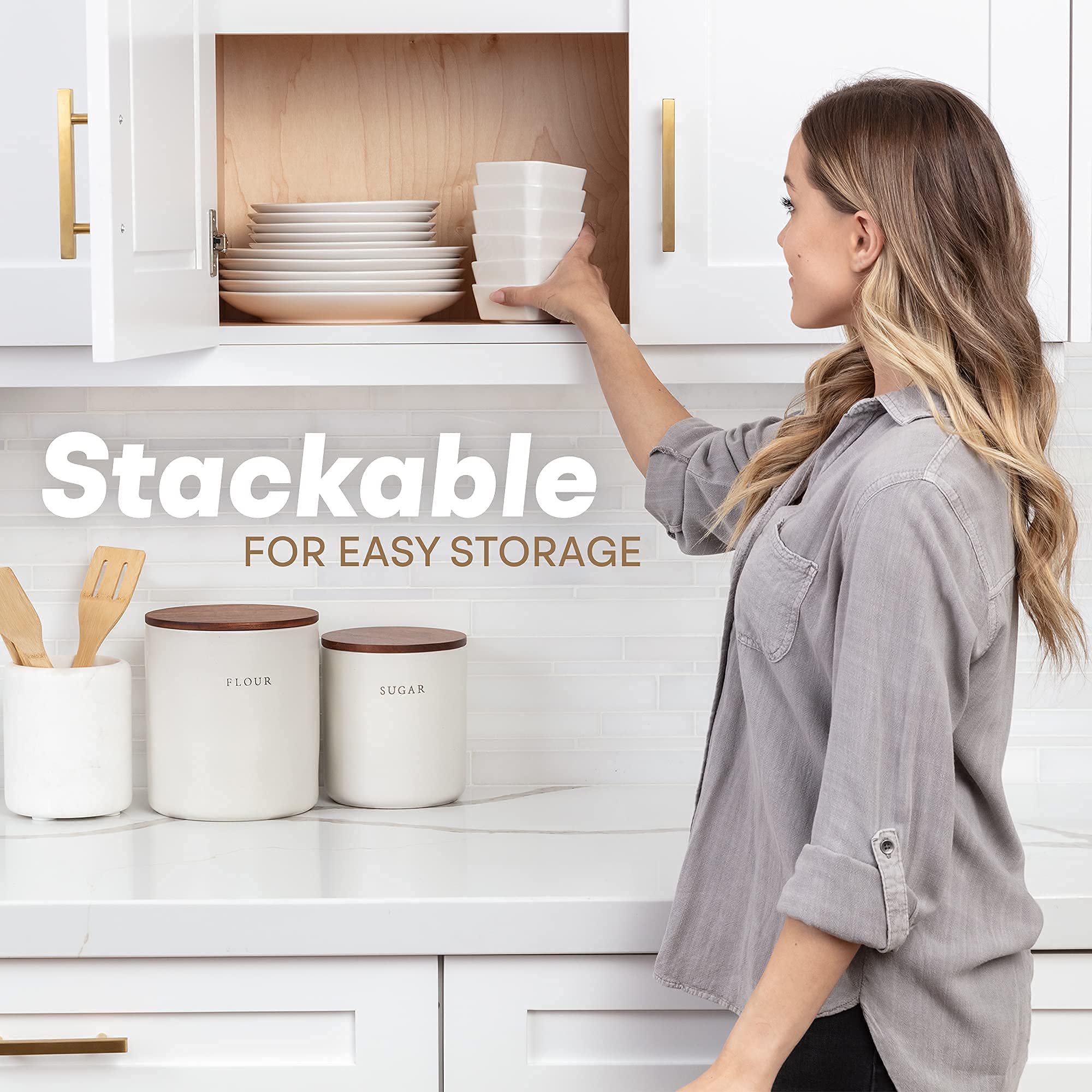 FAMHH reinforced porcelain resists chipping during busy meals and gatherings.