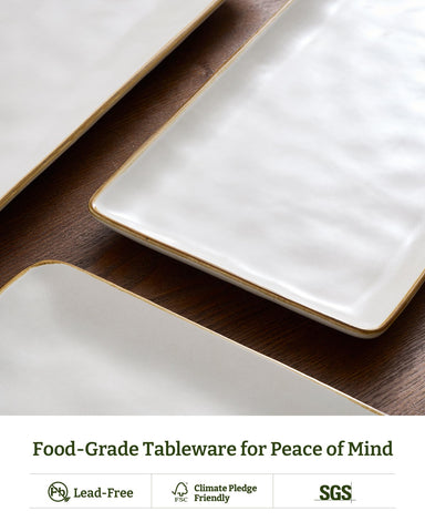 Famiware platter with cheese and fruit on a stylish party table.