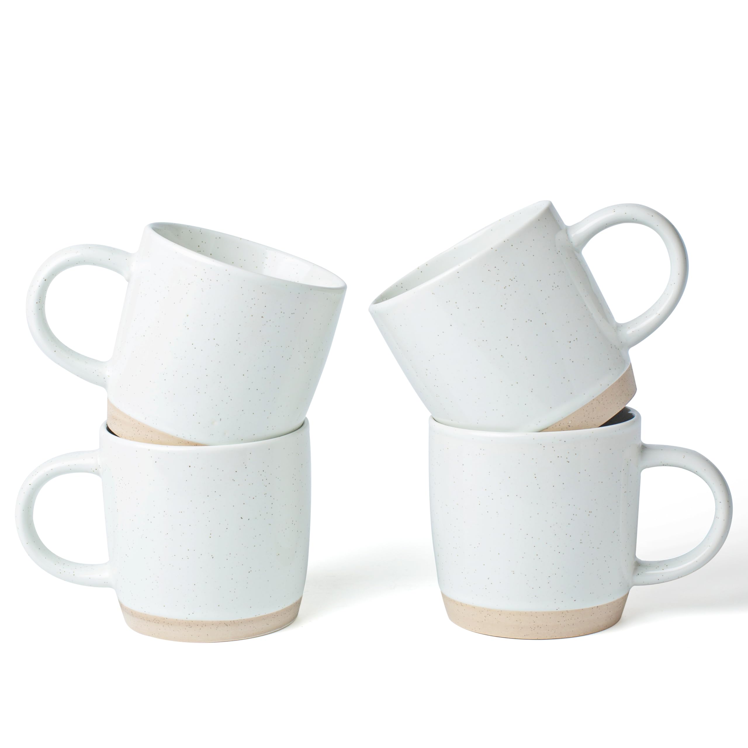 Famiware four 12 oz mugs in a clean, modern set for daily coffee.