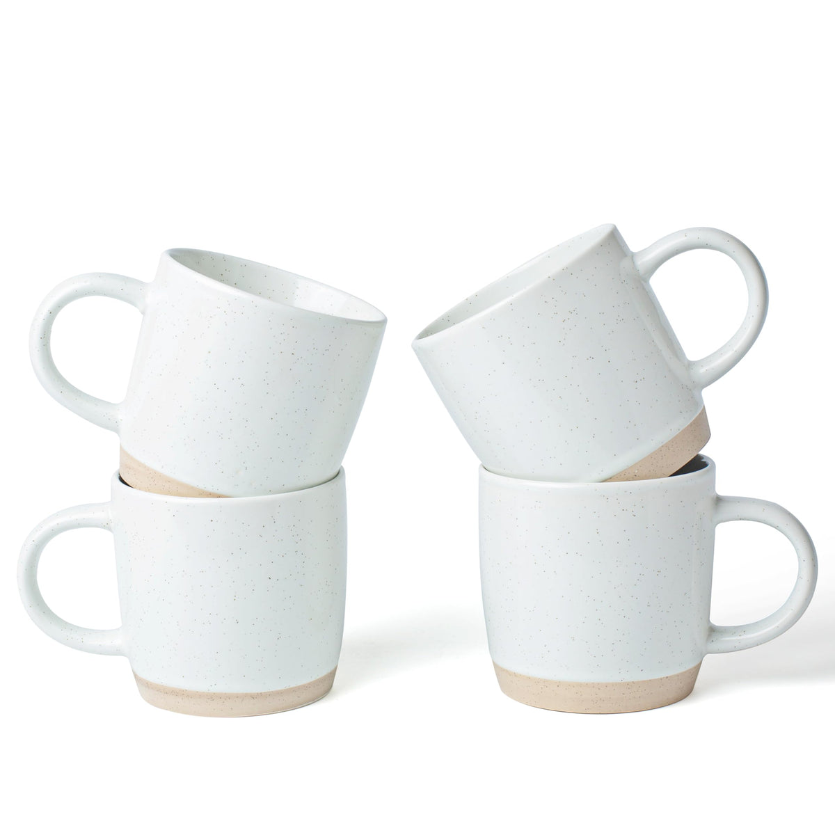 Famiware four 12 oz mugs in a clean, modern set for daily coffee.