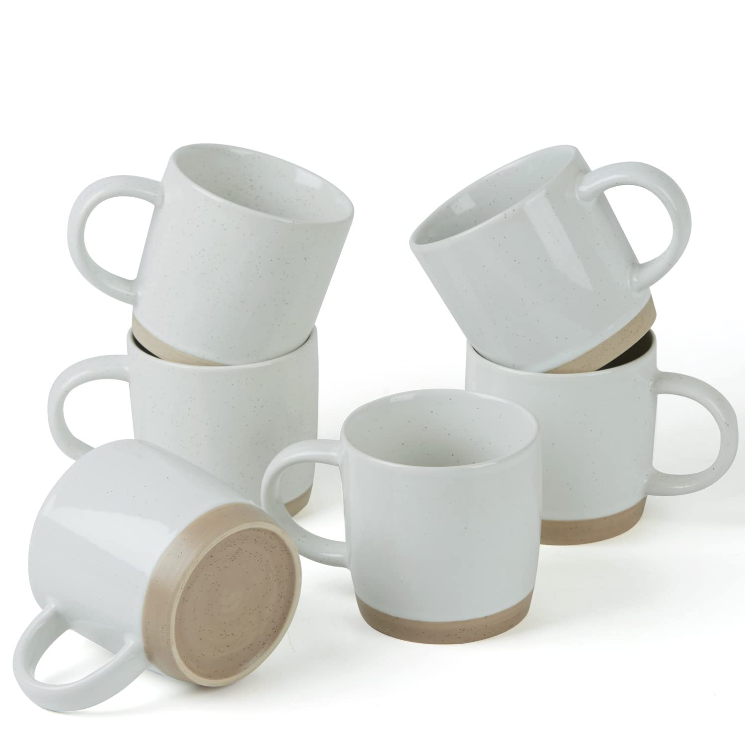 Famiware coffee mug 6-pack 12oz with ergonomic handle for everyday use.