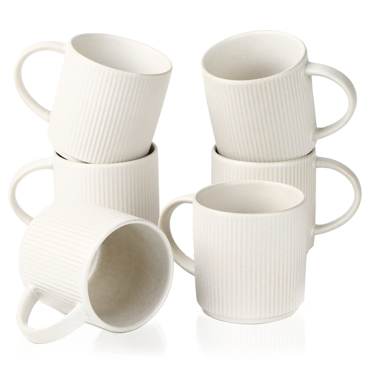 Famiware six-piece 12 oz coffee mug set for daily coffee or tea