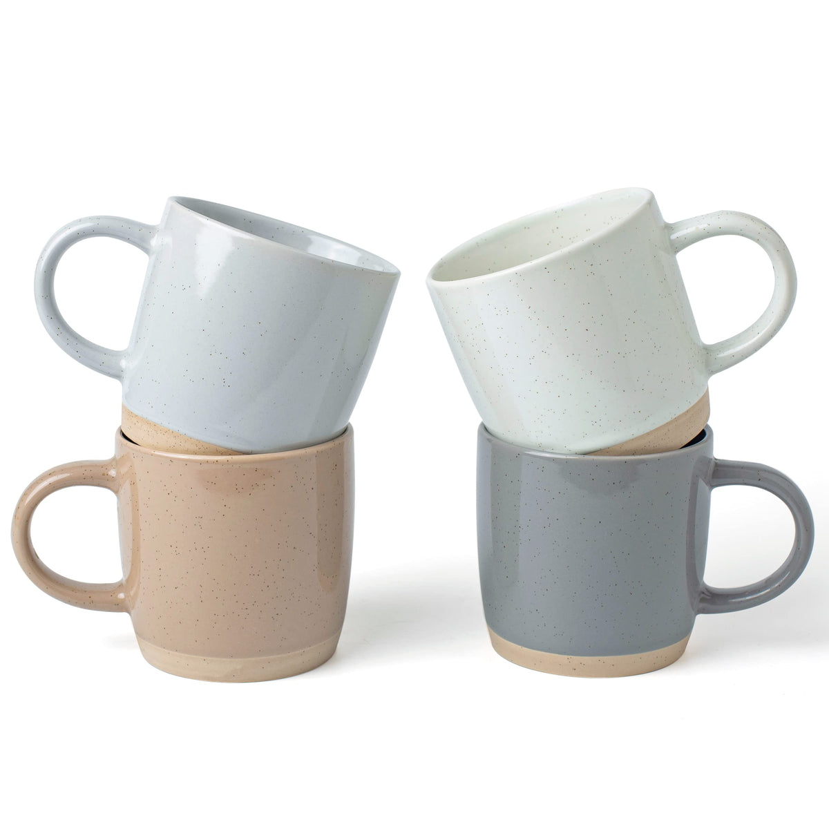 Famiware four-pack coffee mugs showcasing 13oz capacity for everyday coffee