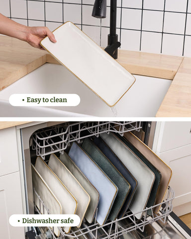 Famiware durable stoneware tray suitable for daily use and special occasions.