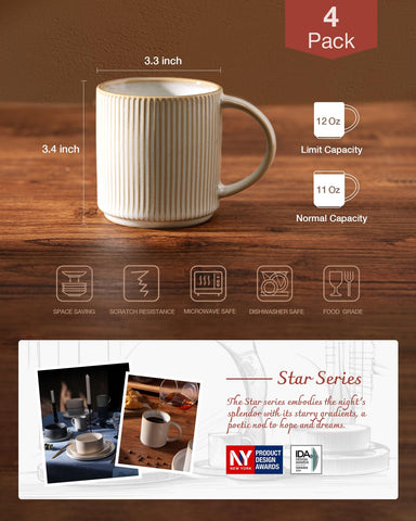 famiware stoneware mug with comfortable handle for everyday use