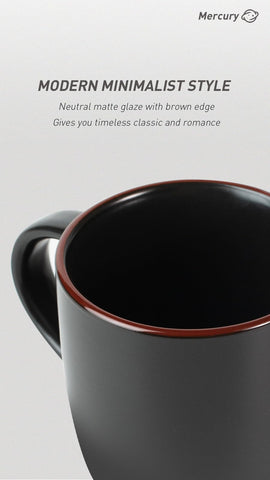 Dishwasher-safe and durable Famiware Mercury mugs for easy care.