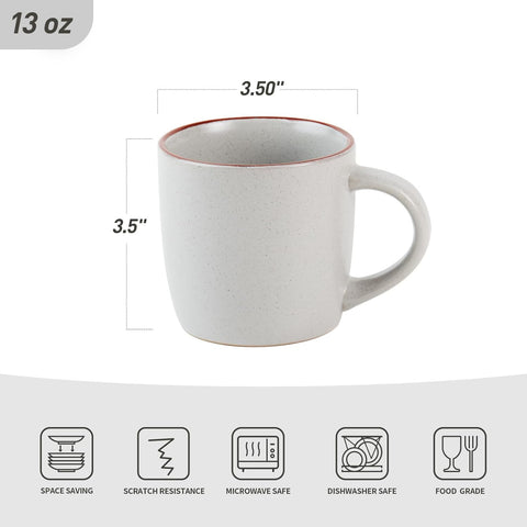 Matte glaze edge detail on Famiware Mercury mugs.