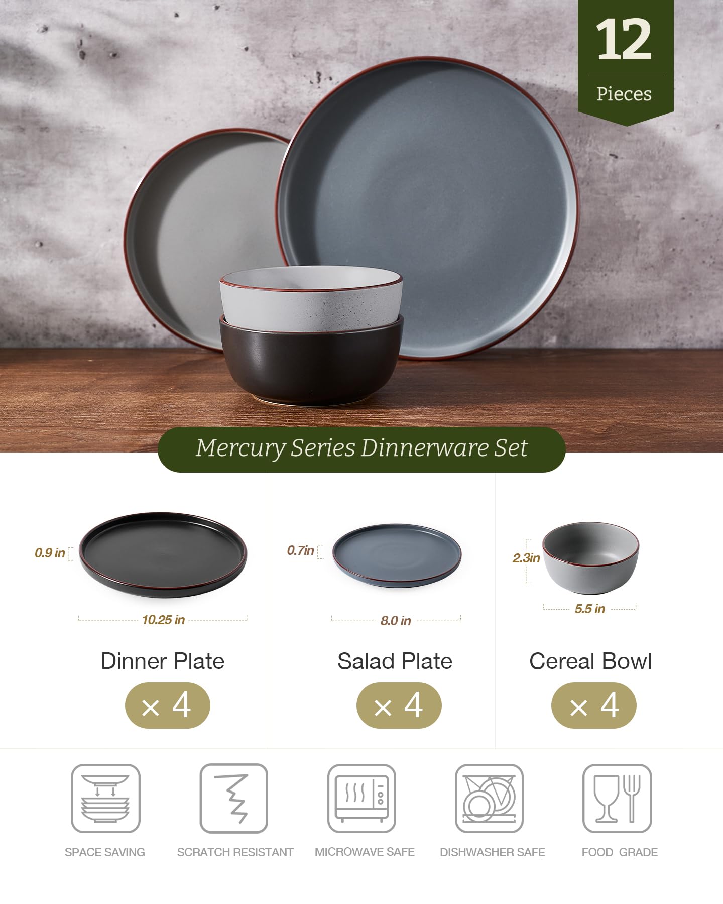Famiware Mercury speckled glaze close-up adds rustic charm.