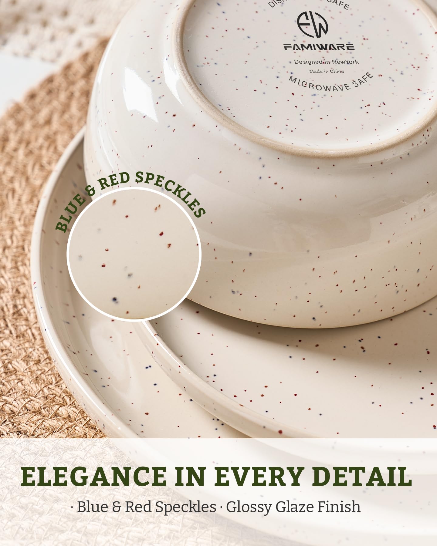 Famiware Meteor cereal bowl with cream glaze for everyday use.
