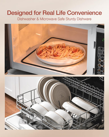 Famiware Milkyway dishes ready for microwave and dishwasher use.