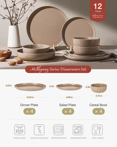 Famiware Milkyway salad plates showing compact eight-inch size for side courses