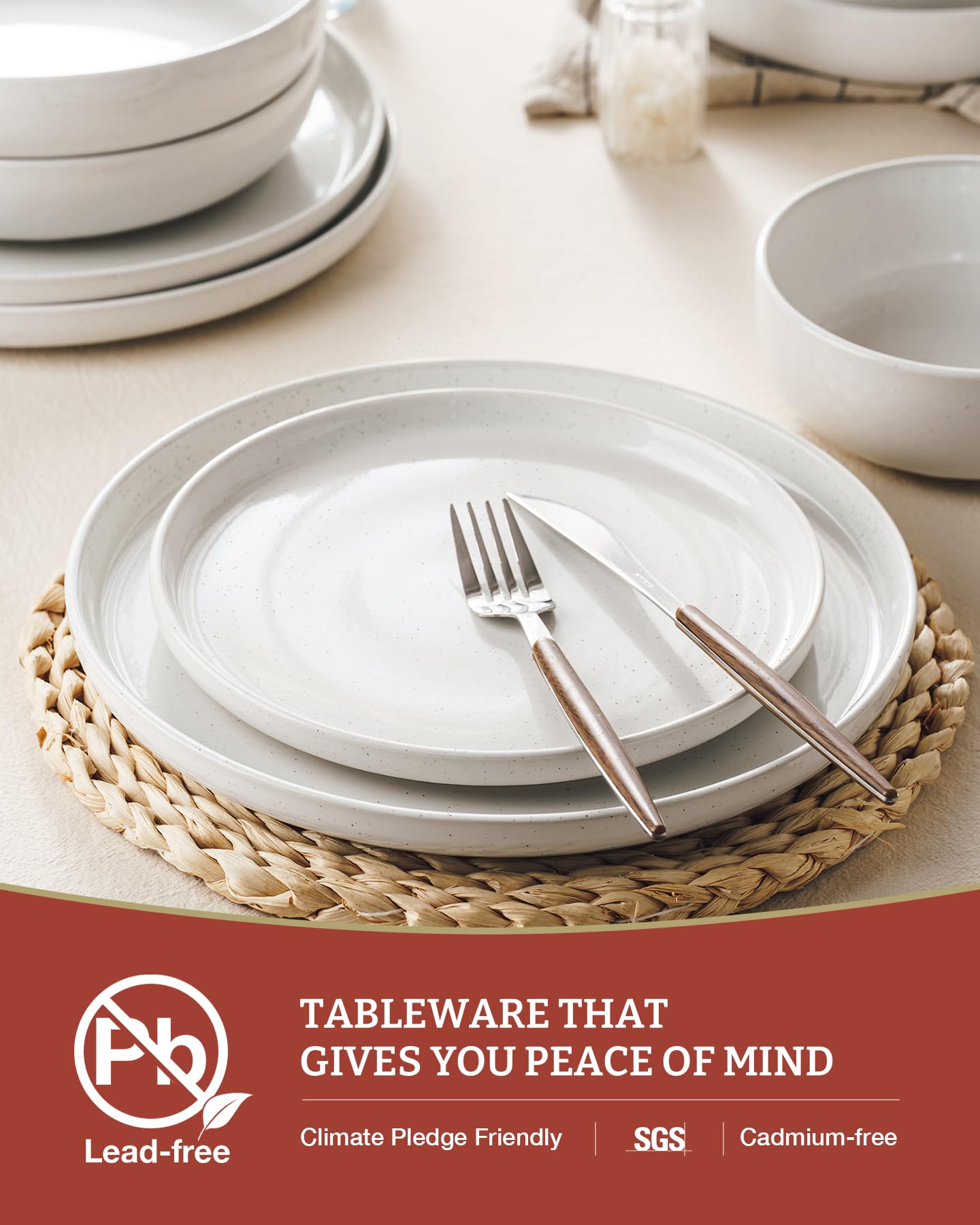 Famiware Milkyway stackable dishes saving cupboard space.