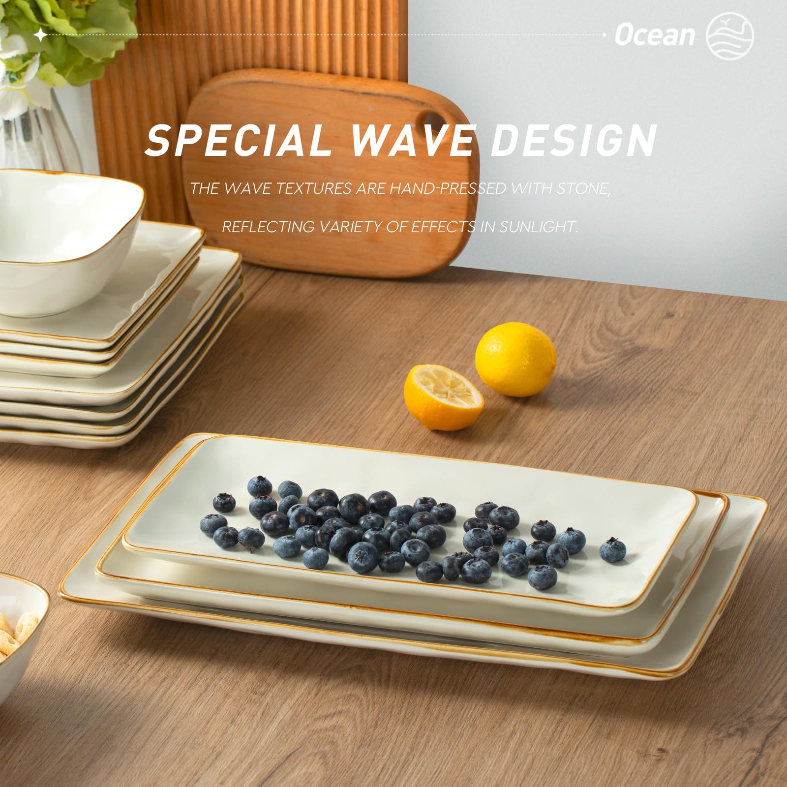 Famiware Ocean Series microwave-safe label enabling quick reheating at gatherings.