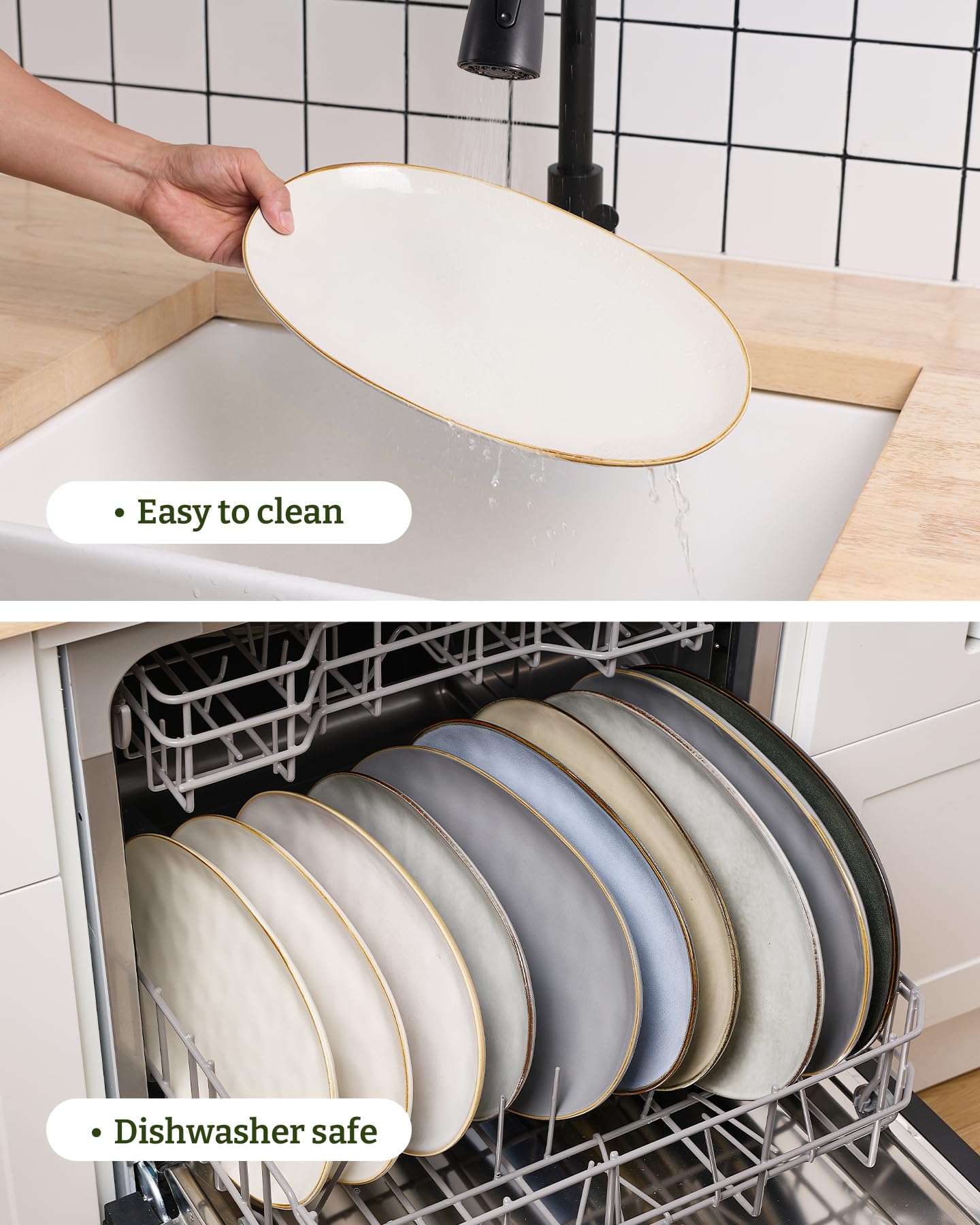 Famiware Ocean Series microwave-safe platter ready for quick reheats.