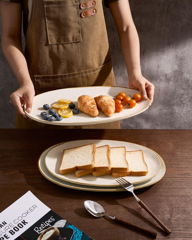 Famiware Ocean Series small oval platter great for desserts and appetizers.