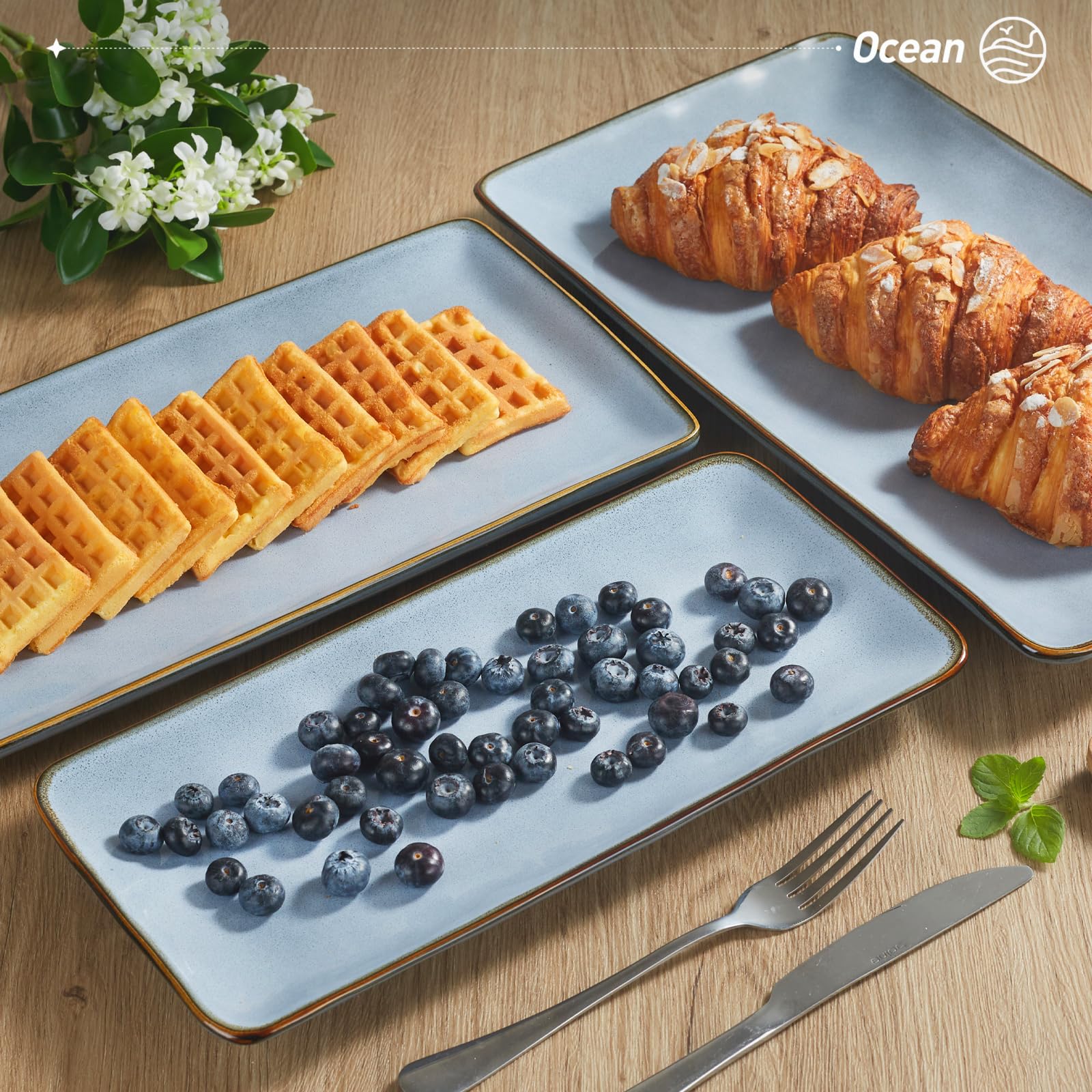 Famiware Ocean Series sturdy stoneware built for daily dining and entertaining