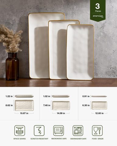 Famiware wave-design close-up showing hand-pressed texture and elegant presentation.